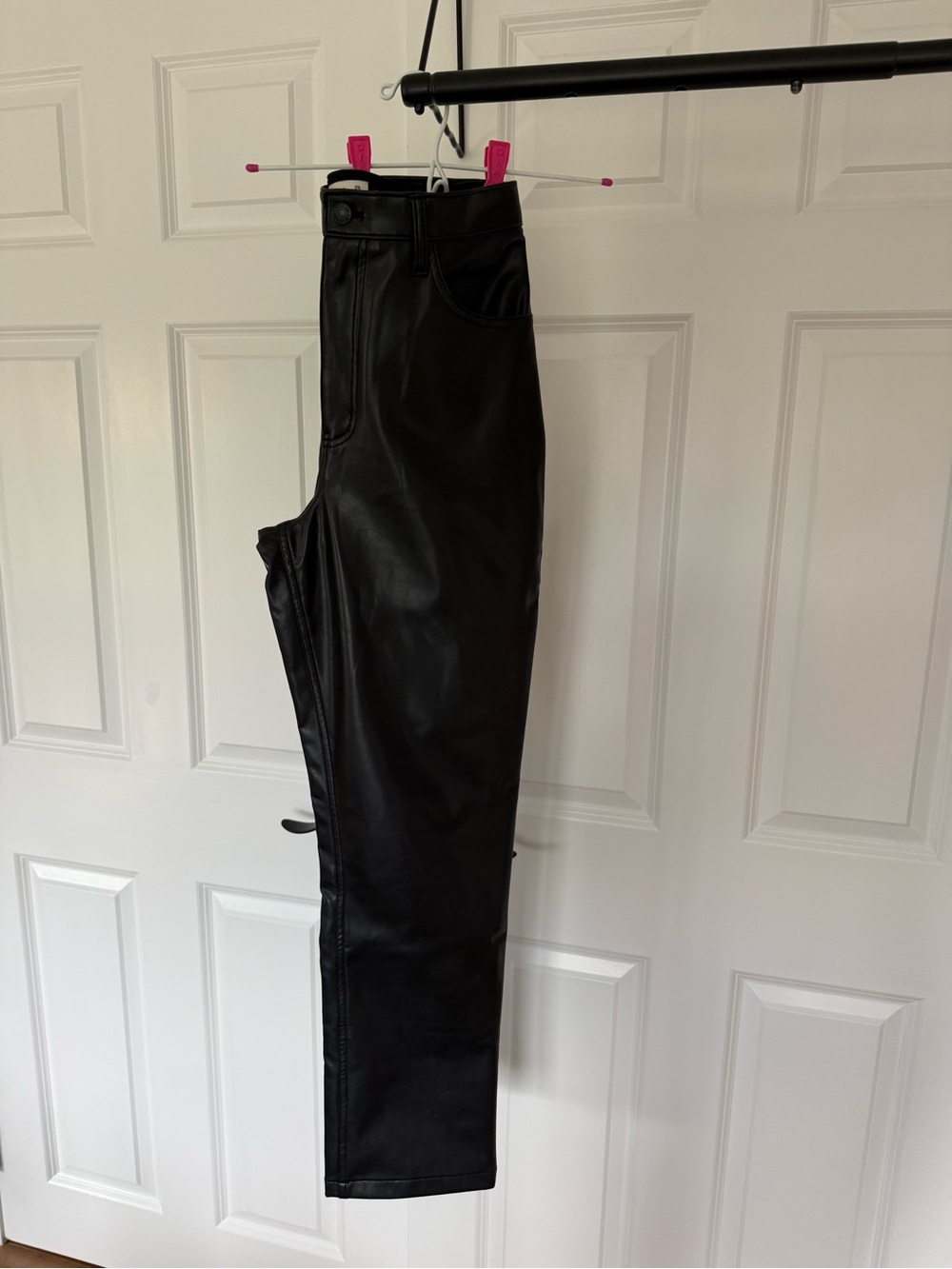 A&F Women’s Black Faux Leather Jeans